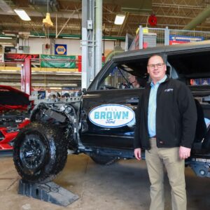 Bill Brown Ford's Jason Ellsworth at PCEP donating vehicles